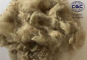 What are the characteristics of recycled cotton polyester staple fiber?